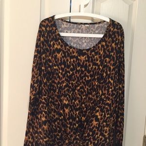 Nwot leopard long sleeves top